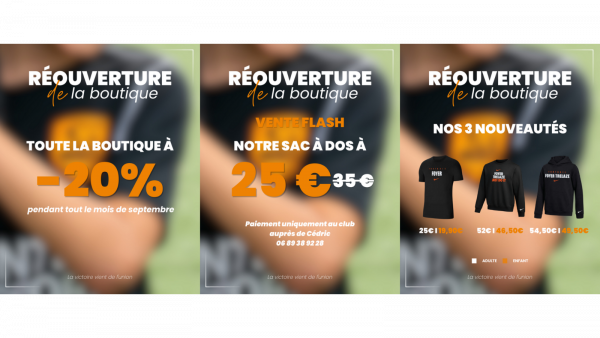 RÉOUVERTURE BOUTIQUE CLUB