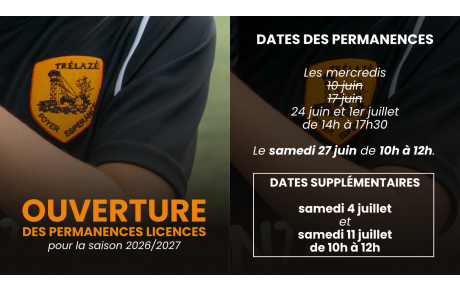 LICENCES 2026/2027 : C'EST PARTI !